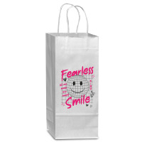 Fearless Smile Wine Paper Bag - 5 1/2 X 3 1/4 X 13 | Artistshot