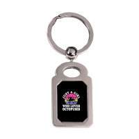 Just A Girl Who Loves Octopuses Silver Rectangle Keychain | Artistshot