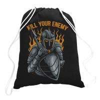 Kill Your Enemy Drawstring Bags | Artistshot