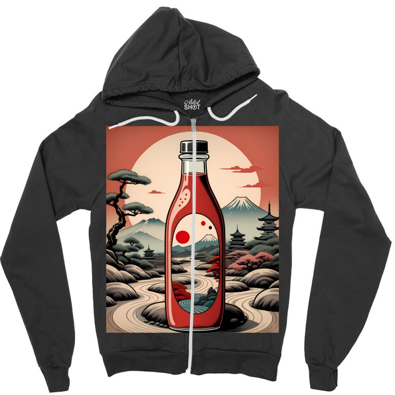 Funny Weird Art Ketchup Zipper Hoodie | Artistshot