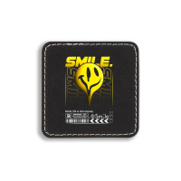 Smile Square Leatherette Patch | Artistshot