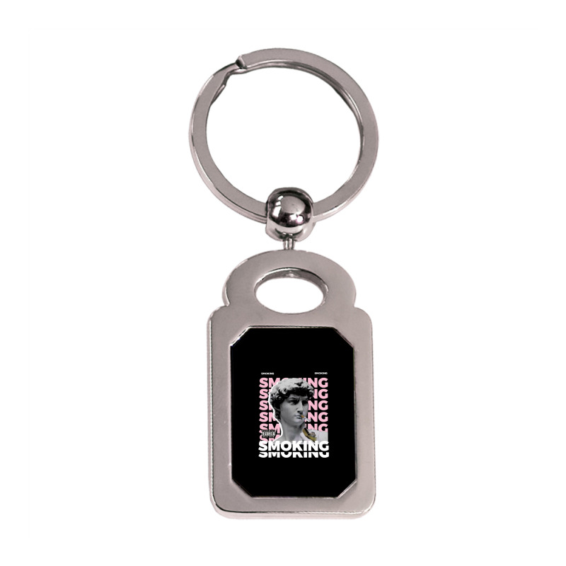 Smoking Silver Rectangle Keychain | Artistshot