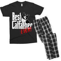 The Best Catfather Ever Design Men's T-shirt Pajama Set | Artistshot