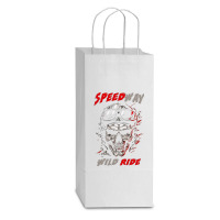 Speed Way Wild Ride Double Wine Paper Bag - 6 1/2 X 3 1/2 X 12 3/8 | Artistshot