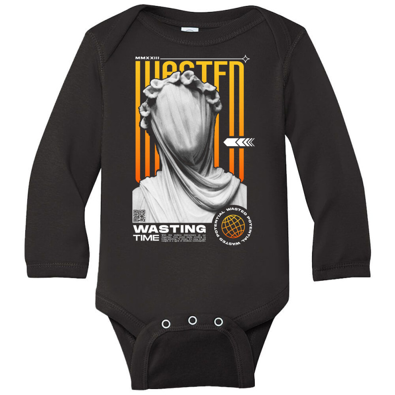 Wasting Time Long Sleeve Baby Bodysuit by New Nice Shirt | Artistshot