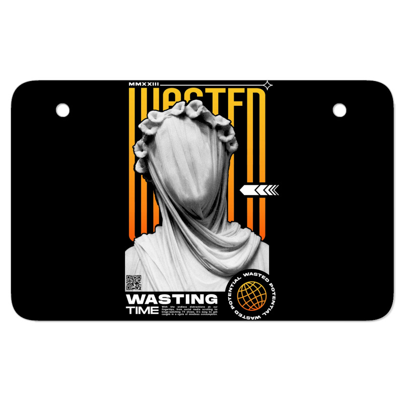 Wasting Time Atv License Plate | Artistshot