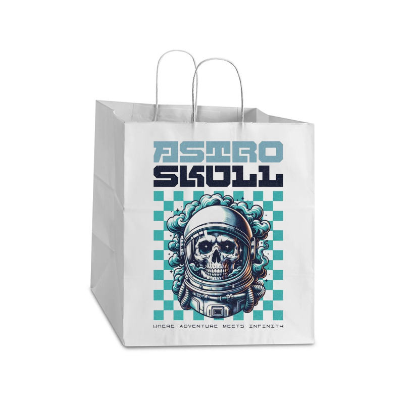 Astro Skull Take Out Paper Bag - 14 X 10 X 15 1/2 | Artistshot