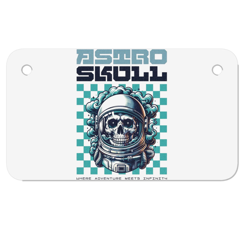 Astro Skull Motorcycle License Plate | Artistshot