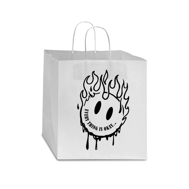 Every Thing Is Okay Star Paper Bag - 13 X 7 X 13 | Artistshot