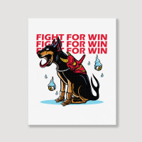 Fight For Win Portrait Canvas Print | Artistshot