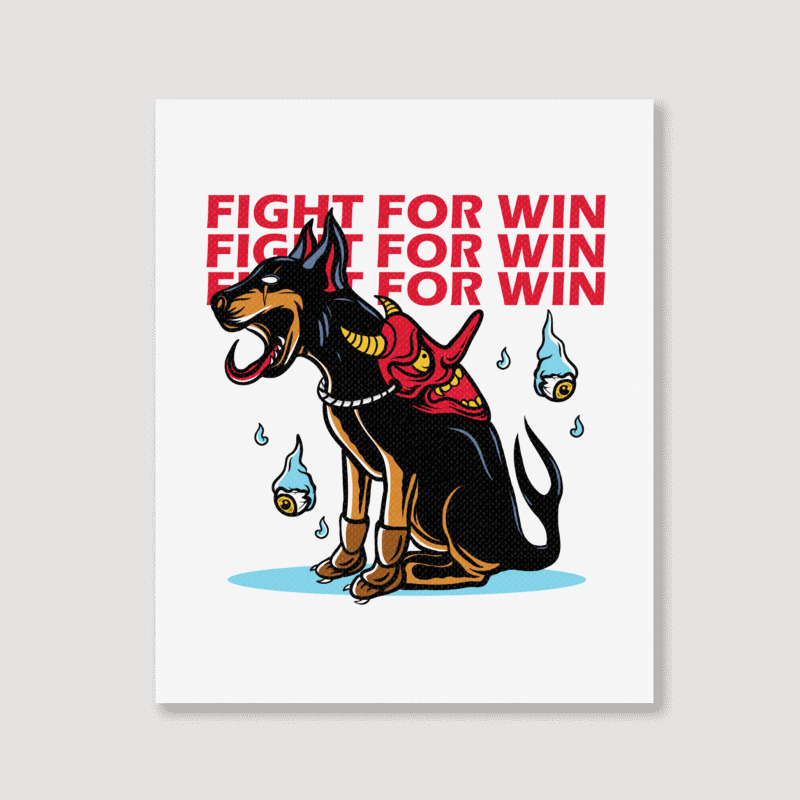 Fight For Win Portrait Canvas Print | Artistshot