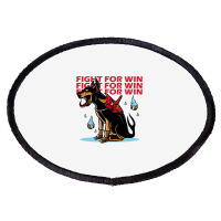 Fight For Win Oval Patch | Artistshot