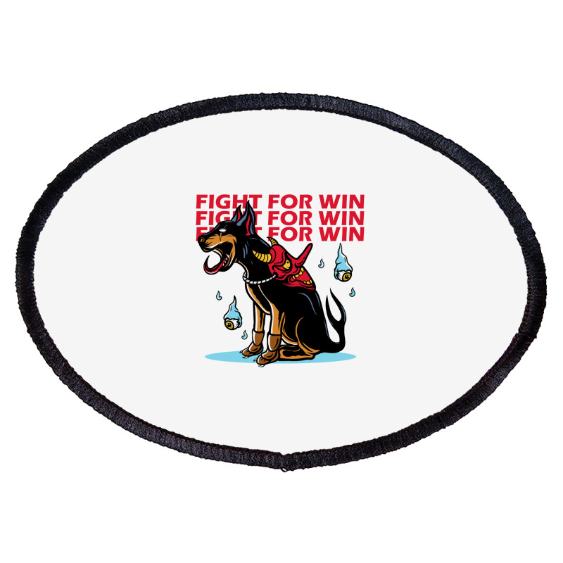 Fight For Win Oval Patch | Artistshot