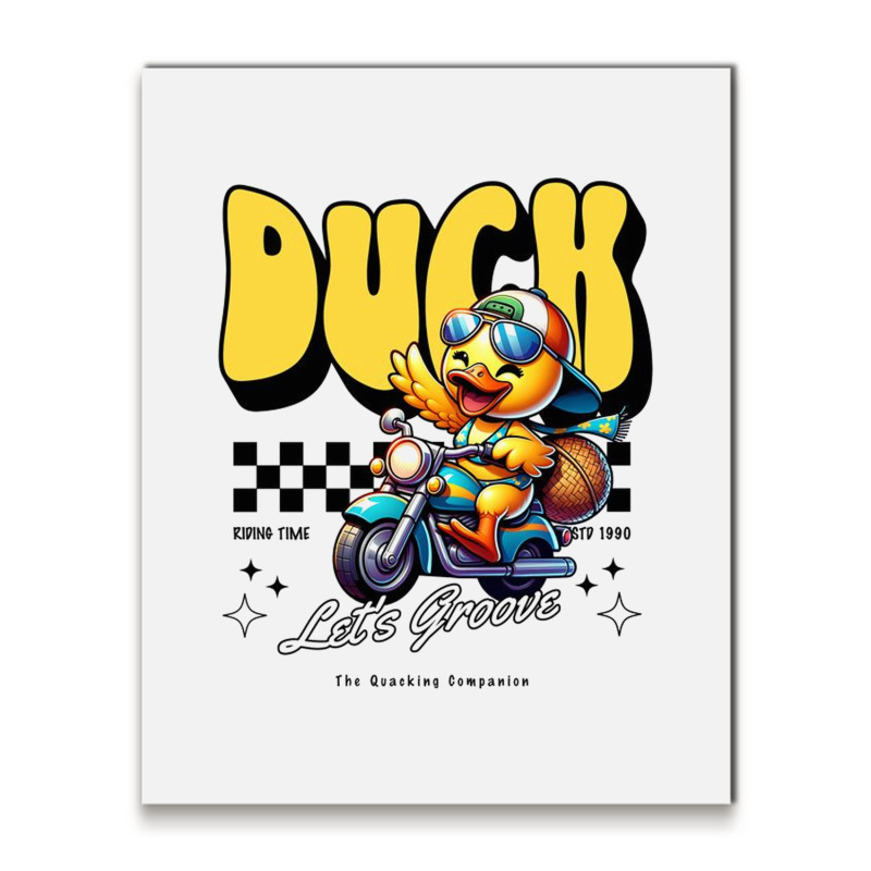 Happy Duck Metal Print Vertical | Artistshot