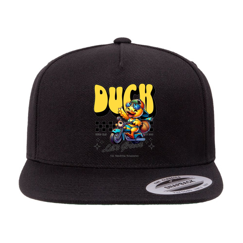 Happy Duck 5 Panel Snapback Cap | Artistshot