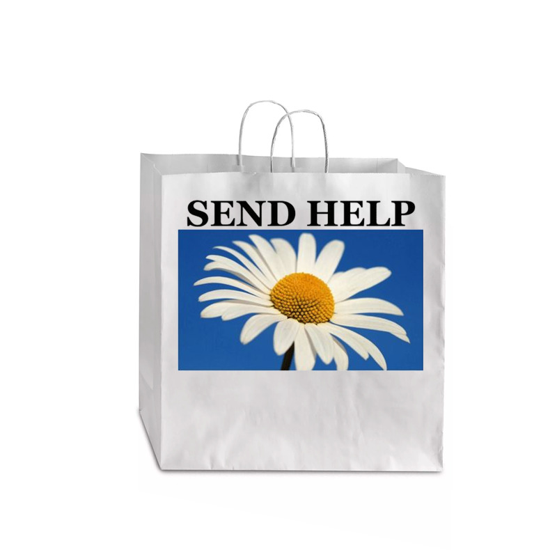 Send Help Jumbo Paper Bag - 18 X 7 X 18 3/4 | Artistshot