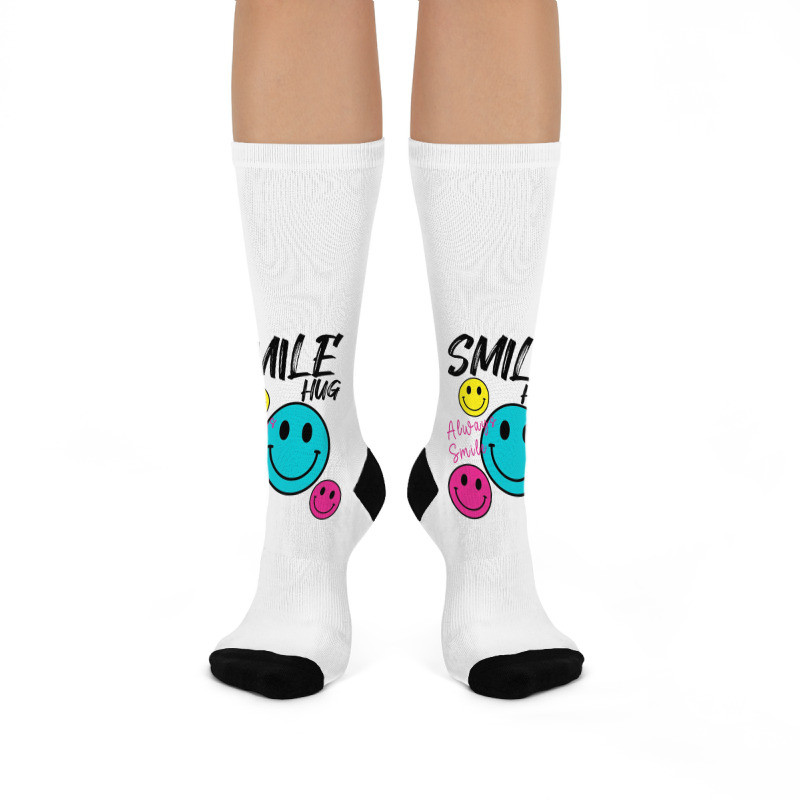 Smile Hug Crew Socks | Artistshot