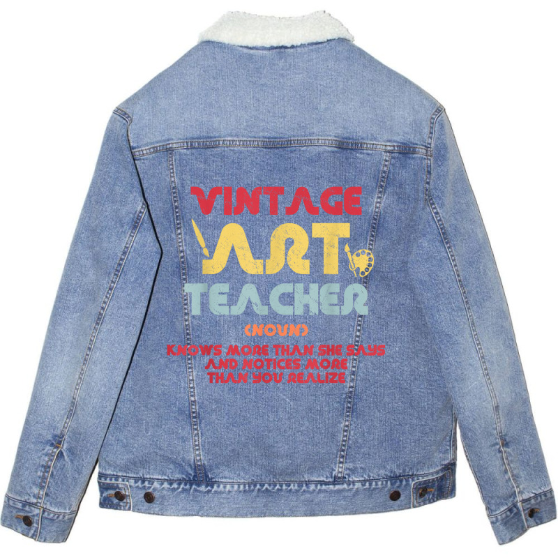 Cute Art Teacher Unisex Sherpa-lined Denim Jacket | Artistshot