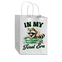 Funny Raccoon Saying In My Feral Era Cub Paper Bag - 8 X 4 1/2 X 10 1/4 | Artistshot