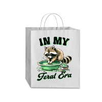 Funny Raccoon Saying In My Feral Era Traveler Paper Bag -13 X 6 X 15 3/4 | Artistshot