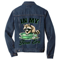 Funny Raccoon Saying In My Feral Era Men Denim Jacket | Artistshot