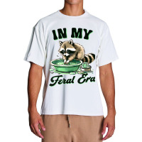 Funny Raccoon Saying In My Feral Era Urban Heavy T-shirt | Artistshot