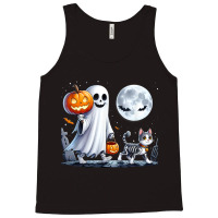 Halloween Ghost Cat Lovers Tank Top | Artistshot