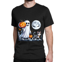 Halloween Ghost Cat Lovers Classic T-shirt | Artistshot