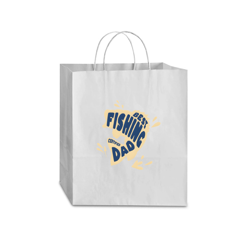 Quotes Dad Best Fishing Traveler Paper Bag -13 X 6 X 15 3/4 | Artistshot