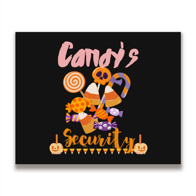 Candy's Security Funny Halloween Metal Print Horizontal | Artistshot