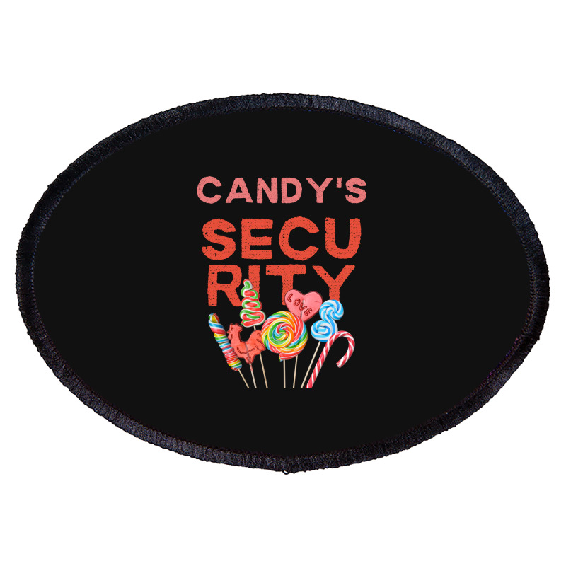 Candy's Security For Halloween Happy Oval Patch | Artistshot