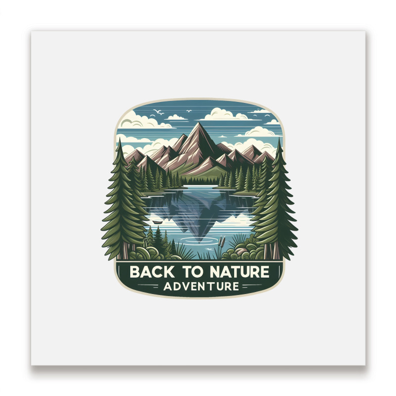 Back To Nature Metal Print Square | Artistshot