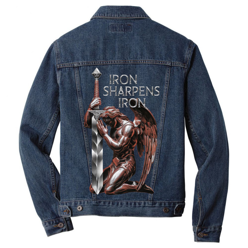 The Archangel Kneeling In Prayer Men Denim Jacket | Artistshot