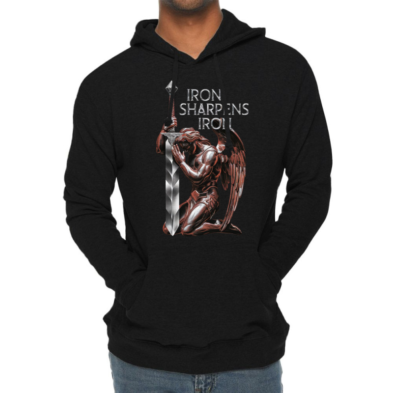 The Archangel Kneeling In Prayer Lightweight Hoodie | Artistshot