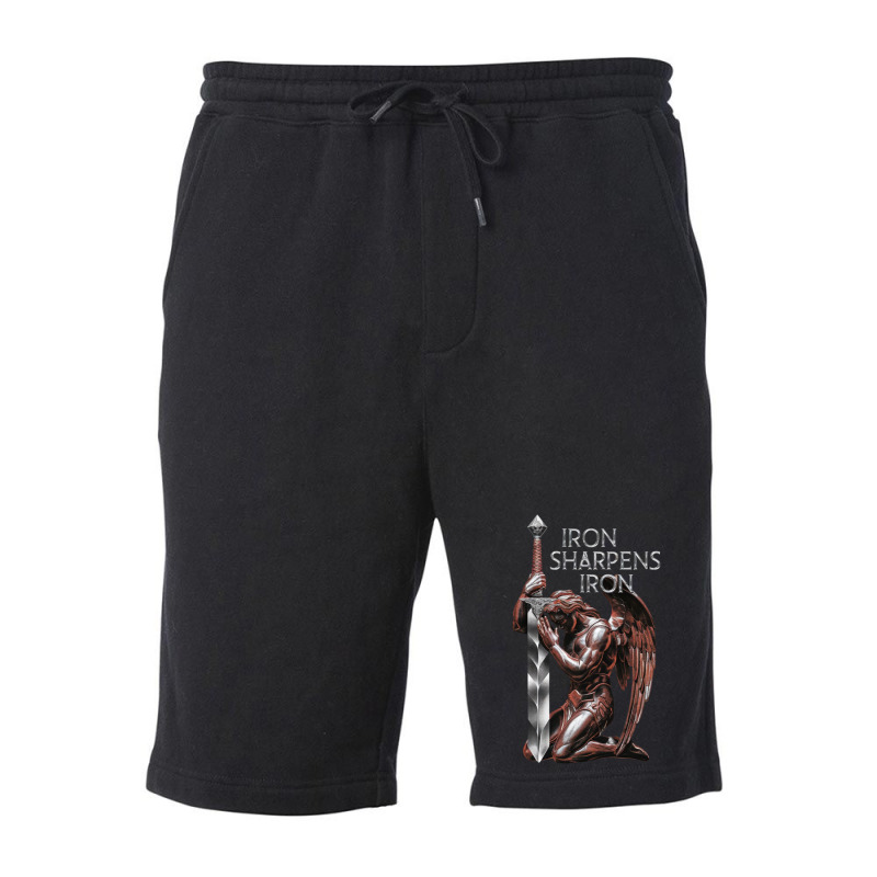 The Archangel Kneeling In Prayer Fleece Short | Artistshot