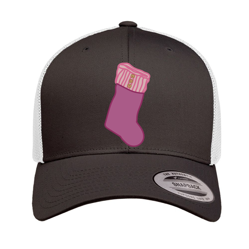 Pink Christmas Stocking Retro Trucker Cap by Bertrand Angulo | Artistshot