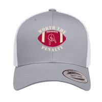 Horns Down Worth The Penalty Oklahoma Texas Red River Sweatshirt Retro Trucker Cap | Artistshot