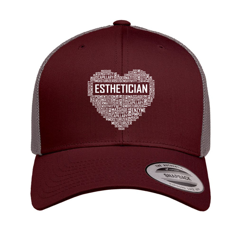 Esthetician Heart Gifts Aesthetician Beautician Love Gift Pullover Hoo Retro Trucker Cap | Artistshot