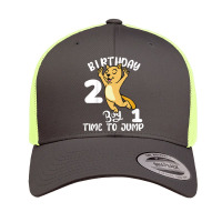 Kids Cat Time To Jump 2nd Birthday Boy 2 Two Year Old Bday Boys T Shir Retro Trucker Cap | Artistshot