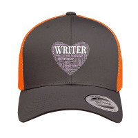 Writer Heart Word Cloud Author Poet Retro Trucker Cap | Artistshot