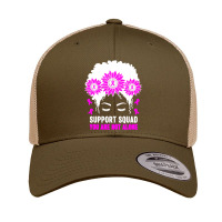 Awareness Support Squad Messy Bun Pink Warrior Retro Trucker Cap | Artistshot