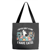 I Never Quilt Alone I Have Cats Tote Bags | Artistshot