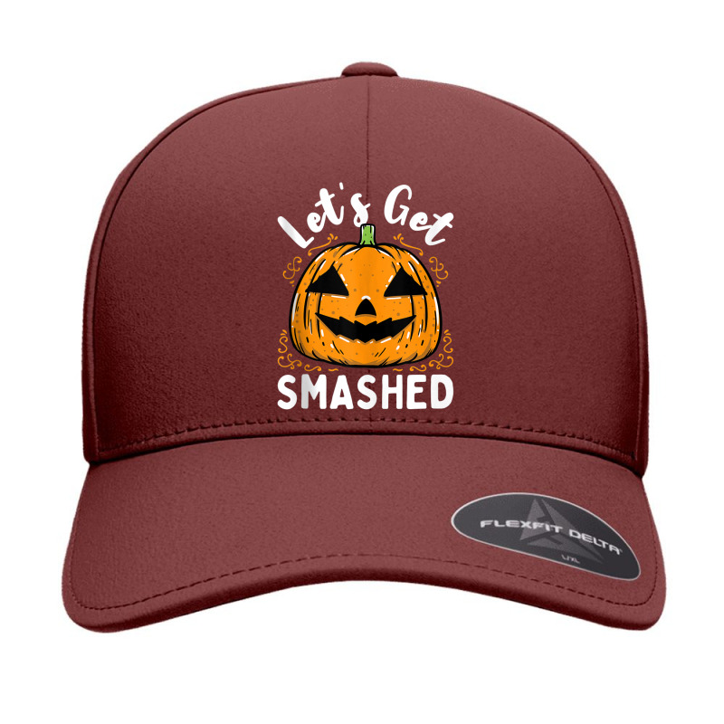 Lets Get Smashed Funny Pumpkin Halloween Drinking Costume Tank Top Seamless Cap by cm-arts | Artistshot