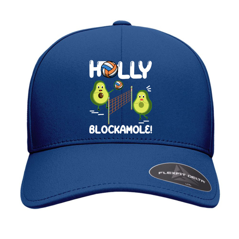 Holy Blockamole Funny Avocado Volleyball Holy Blockamole Guacamole Pla Seamless Cap by hardlyvagabond | Artistshot