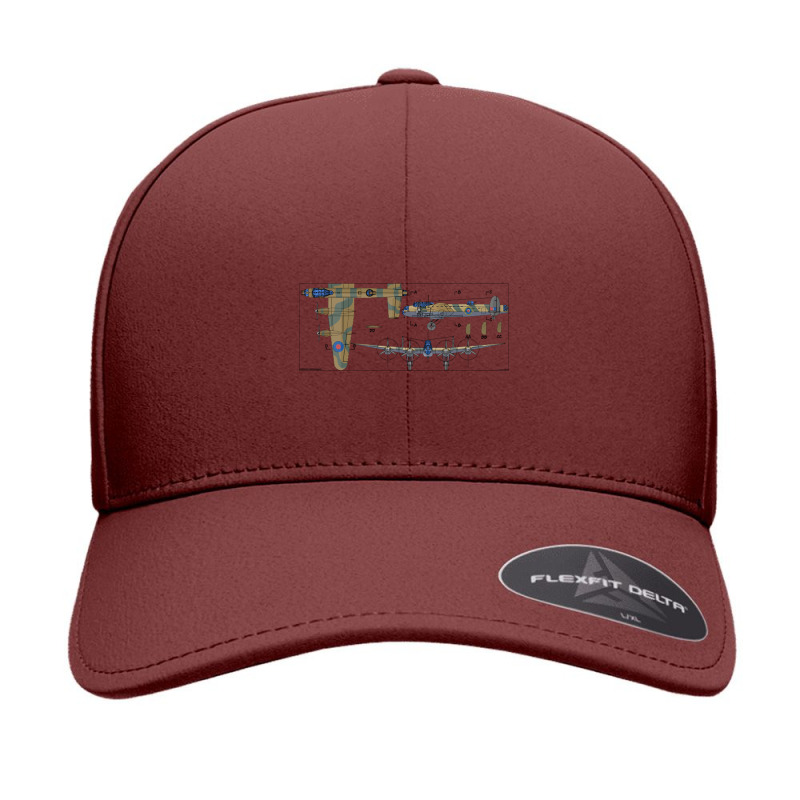 Lancaster Bomber British Ww2 Plane Color Diagrams Gift Seamless Cap by Kanmosrin52 | Artistshot