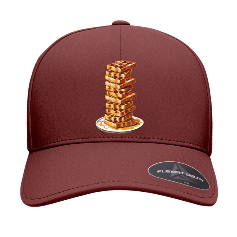 Tall Stack Of Waffles And Syrup Seamless Cap by Outpost | Artistshot