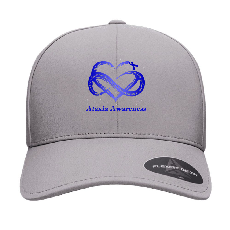 I Wear Blue For Ataxia Awareness Warrior Pullover Hoodie Seamless Cap by cm-arts | Artistshot