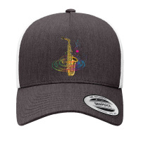 Sax Player Saxophonist Music Notes Saxophone Yupoong Trucker Cap | Artistshot