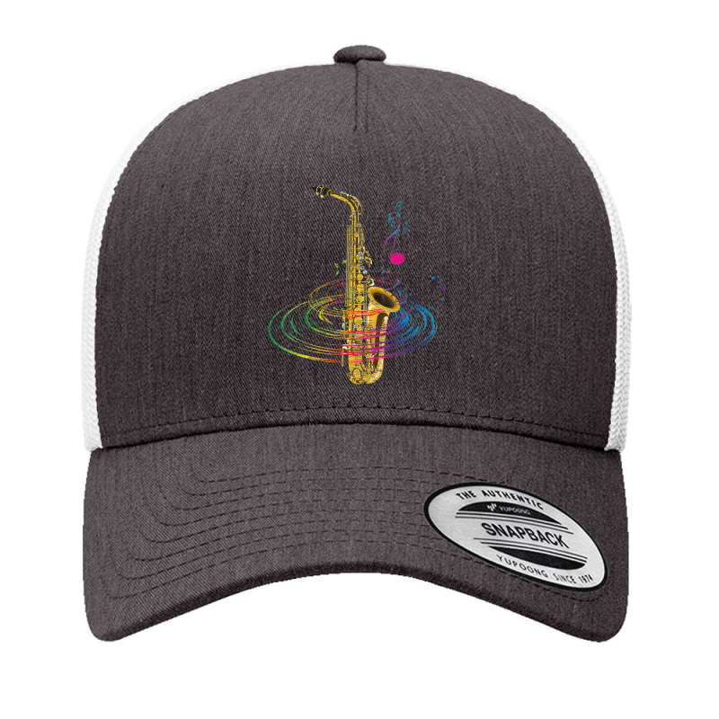 Sax Player Saxophonist Music Notes Saxophone Yupoong Trucker Cap by Kosdapen517 | Artistshot