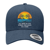 One Beach At A Time Trip Ocean Travel Beach Lover Summer T Shirt Yupoong Trucker Cap | Artistshot